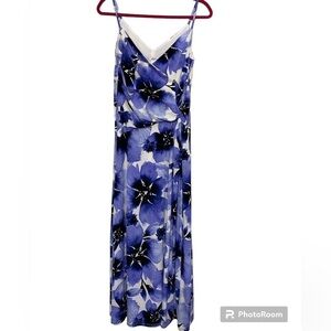 Wisp wrap maxi dress women bleu floral 10 Fairy Y2k lagenlook retro casual Beach